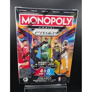 Monopoly Panini Prizm 2024-25 NBA Trading Cards Booster Box 4 Cards Per Pack 6 P